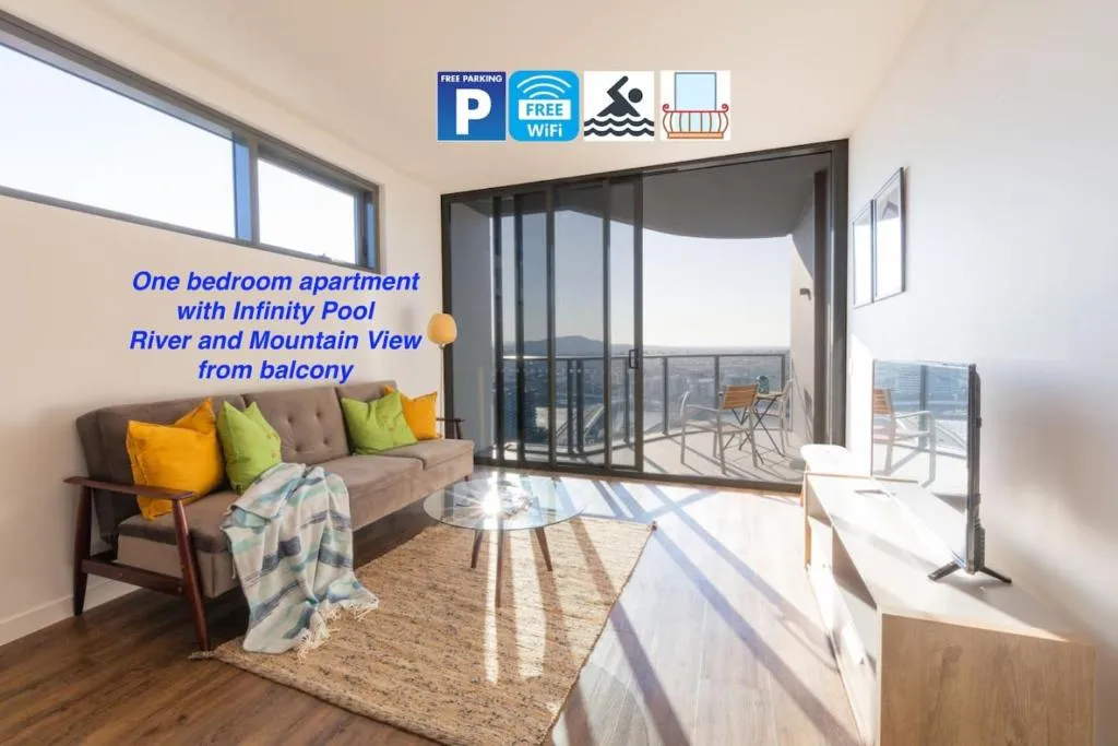 One bed Apt at Southbank with Rooftop Pool and Carpark